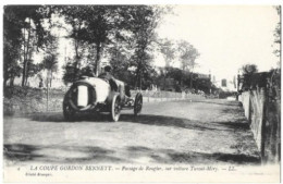 COUPE GORDON BENNETT PASSAGE DE ROUGIER SUR VOITURE TURCAT-MERY CPA 2 SCANS - Other & Unclassified