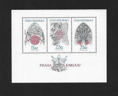 Czech Republic 1998 MNH ** Mi 173-175 Bl 7 Sc 3040 Prague In The Time Of Charles IV. Tschechische Republik. - Ungebraucht