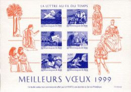 1999 - 3161 - ** La Lettre Au Fil Du Temps - Meilleurs Voeux 1999 ** LUXE - - Documentos Del Correo