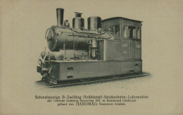 Schmalspurige B - Zwilling Heissdampf-Strassenbahn-Lokomotive DerCentrale Limburg Spoorweg Mij. - Hanomag - Eisenbahnen