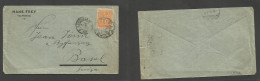 CHILE. 1898 (28 March) Valp - Switzerland, Basel (3 May) Fkd Comercial Env, 10c Orange, Tied Cds. Via France. - Chile