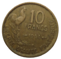 FRANCE.... 10 Francs Guiraud 1951 - Pièce Non Nettoyée Et Patinée (voir Images) - 10 Francs