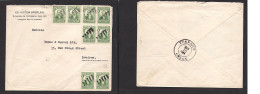 COLOMBIA. Colombia - Cover - 1926 Cartagena To UK London Multifkd Env V Nice Item, Via Colon. Easy Deal. - Colombie