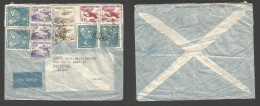 Chile - XX. 1956 (4 Dic) Stgo - Switzerland, Montreaux. Air Multifkd Env At 29 Pesos Rate, Tied Cds. - Chile