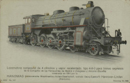 Locomotora De La Compania De Los Ferrocarriles De Madrid à Zaragossa Y Alicante - Hanomag - Eisenbahnen