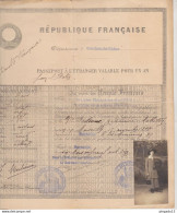 Fixe France Passeport à L'étranger 1916 Menton Garavan Ventimiglia Italie Femme Au Chapeau - Covers & Documents