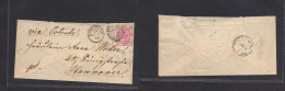 GREAT BRITAIN. 1875 (31 May) London - Germany, Hannover. Via Ostende. Air Fkd 3d Pl 16 Tied 89 Grill. - ...-1840 Precursori