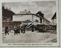 OORLOG 1914 / DIEST / HABITANTS QUITTANT LA VILLE / BARRICADES DE SOLDATS BELGES - Unclassified