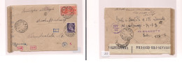 ITALY. Cover -  1943 Maniago Udine To Oschaffenburg Germany Mult Fkd Env Censored. Easy Deal. - Unclassified