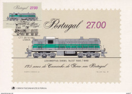 Portugal Maximum Card 28-10-81 FDC 125 Year Railway - Trains