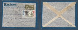 INDOCHINA. 1949 (28 Dec) Saigon - Cap St. Jacques. Air Fkd 66c Stationary Envelope + 3p Tied Cds. UPU Issues. Fine Usage - Sonstige - Asien