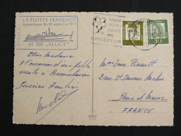 ALLEMAGNE GERMANY DEUTSCHLAND AVEC YT 220 ET 223 - CACHET LA FLOTTE FRANCAISE BREMERHAVEN 1963 M 704 ALGOL - Covers & Documents