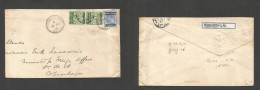 MARRUECOS - British. 1914 (19 Aug) BPO, Spanish Currency. Tanger - Denmark, Cph. Multifkd Env At 80 Centimos Peseta Rate - Marruecos (1956-...)