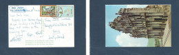 MACAU. 1963 (30 Dec) GPO - Switzerland, Bern "Air Via HK" Blue Cachet Multifkd Ppc. - Otros & Sin Clasificación