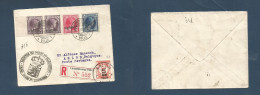 LUXEMBOURG. 1928 (16 July) Ville - Arlon, Belgium (27 July) Registered Multifkd Official Mail Fkd Env + Taxed + Belga P. - Autres & Non Classés
