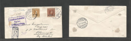 LUXEMBOURG. 1916 (17 Oct) GPO - Germany, Crernigk (20 Oct) Registered Ovptd Issue Multifkd Env, Censored, Cds + R-cachet - Other & Unclassified