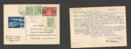 LITHUANIA. 1939 (7 Febr) Kaunas - Germany, Vokietija. Private Multifkd Commemorative Card, Incl Prague Expo. - Lituania