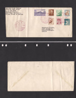 JAPAN. Japan - Cover - C.1950s Mult Fkd Env To Germany Loessnitz Red Cachets Mixed Issues. Easy Deal. - Altri & Non Classificati