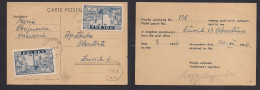 POLAND. 1946 (20 Dec) Przeworsk - Switzerland, Zurich. Multifkd Imperf Issue Private Card. Fine. - Autres & Non Classés