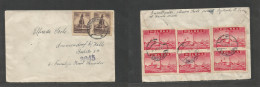 POLAND. 1946 (9 Sept) Gieraltowice - Germany, Ammendorf. Multifkd Front And Reverse Envelope, Imperf Values, At 10gr Rat - Autres & Non Classés