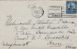 Etats-Unis --1931--lettre BOSTON  (Massa ) Pour LE HAVRE-76 (France)..timbre,cachet Mécanique ADDRESS-Street And Number - Lettres & Documents
