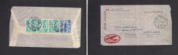 PERU. 1940 (25 April) Lima 3 - Switzerland, Locarno (5 May) Reverse Air France Multifkd Envelope. 1,65 Sales Rate. Fine. - Peru