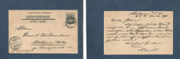 SOUTH AFRICA. 1904 (10 Apr) ORC. Heilbron - Altona, Germany (1 May) Ovptd CGH 1d QV Stat Card. Fine Used. Fine. - Autres & Non Classés