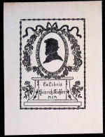 1900 EX LIBRIS AUGUSTE KICHLER X HEINRICH KICHLER EXLIBRIS PROFILO #1 - Bookplates