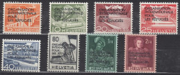 SCHWEIZ  Dienst, Int. Organisationen, OIR/IRO 1-8, Postfrisch **, 1950 - Oficial