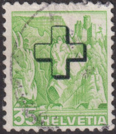 1938 CH / Dienstmarke ° Mi:CH D35z,Yt:CH S157, Zum:CH D35z, Neufalkenstein Mit Kreuzaufdruck - Officials
