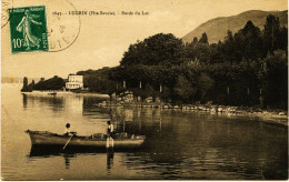 3425 - Hte Savoie - LUGRIN   :  LES PECHEURS AU FILET  -  LAVARETS ??    - CIRCULEE  EN 1924 - Lugrin