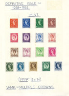 GREAT BRITAIN COLLECTION.  ELIZABETH DEFINITIVES 1958-1965. MOUNTED MINT. - Nuovi