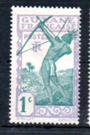 GUYANE FRANCAISE - FRENCH GUYANA - 1929 - INDIGENE TIRANT A L'ARC - LOCAL WARRIOR WITH BOW - 1ç - - Nuovi