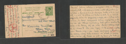 YUGOSLAVIA. 1941 (24 Jan) Banja Luka - Krakow, Stary Saaz. 1din Green Stat Card, Nazi Censor Cachet. Fine. - Sonstige & Ohne Zuordnung