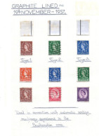 GREAT BRITAIN COLLECTION.  ELIZABETH DEFINITIVES 1957 GRAPHITE LINED. USED. - Usati