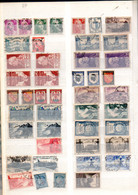 FRANCE LOT D'OBLITERES SUR PAGE - Vrac (max 999 Timbres)