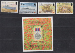 Falkland Islands 1995 End Of World War II 4v + M/s ** Mnh (59537) - Falklandinseln