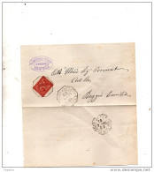 1885 LETTERA CON ANNULLO VEZZANO SUL CROSTOLO REGGIO EMILIA - Marcophilie