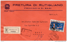 1965  LETTERA CON ANNULLO  RUTIGLIANO BARI - 1961-70: Marcofilie