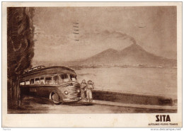 1945 CARTOLINA SITA AUTOLINEE - Buses & Coaches