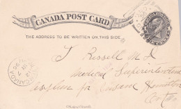 Post Card - Hamilton - 1896 - Lettres & Documents