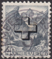 1938 CH / Dienstmarke ° Mi:CH D36y,Yt:CH S158, Zum:CH D36y, Feldpoststempel, Seealpsee Mit Kreuzaufdruck, - Servizio