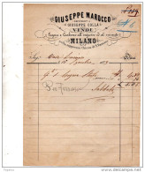 1873  FATTURA MILANO -  VENDE LEGNA E CARBONE NELLA SOPPRESSA CHIESA DI S. DAMIANO - Italie