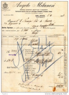 1913   FATTURA  MILANO -  IMPRESA TRASPORTI MARITTIMI - Italy