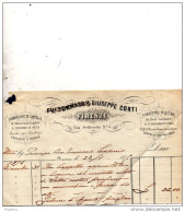 1879 FATTURA  FIRENZE - FABBRICANTI DI CAPPELLI - Italien