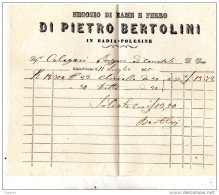 1875  FATTURA  -  BADIA POLESINE ROVIGO - Italië