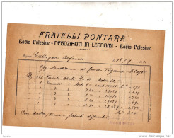 1911 FATTURA  -  BADIA POLESINE ROVIGO - Italy