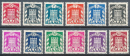 BF0725 / SAARLAND  -  1949  ,  Dienstmarken  -  Michel D33 - D44  Kompletter Satz - Dienstzegels