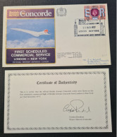 Concorde,  LONDRE- NEW-YORK  Le 22/11/1977. - Concorde