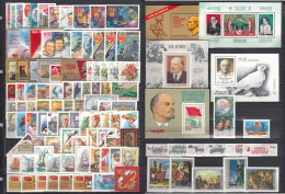USSR 1981 - Full Year - MNH**, 106 Stamps+5 S/sh - Ganze Jahrgänge